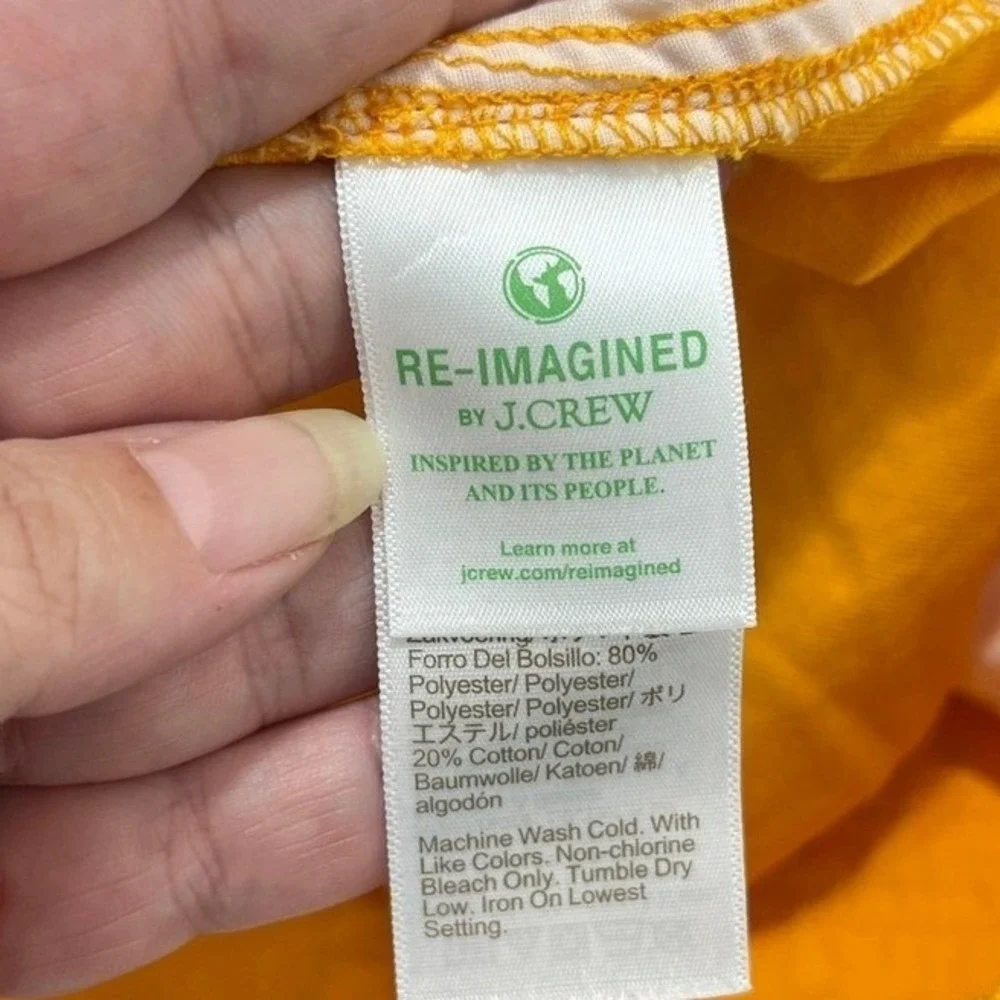 J.Crew City Fit Shorts Size 2 Yellow Cotton Blend Preppy Travel Minimalist Plain